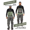 Полукомбинезон забродный NORFIN PILOT STOCKINGFOOT 2 р.LL 83321-03L-L
